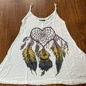 Lauren Moshi heart Dreamcatcher tank top size XS
